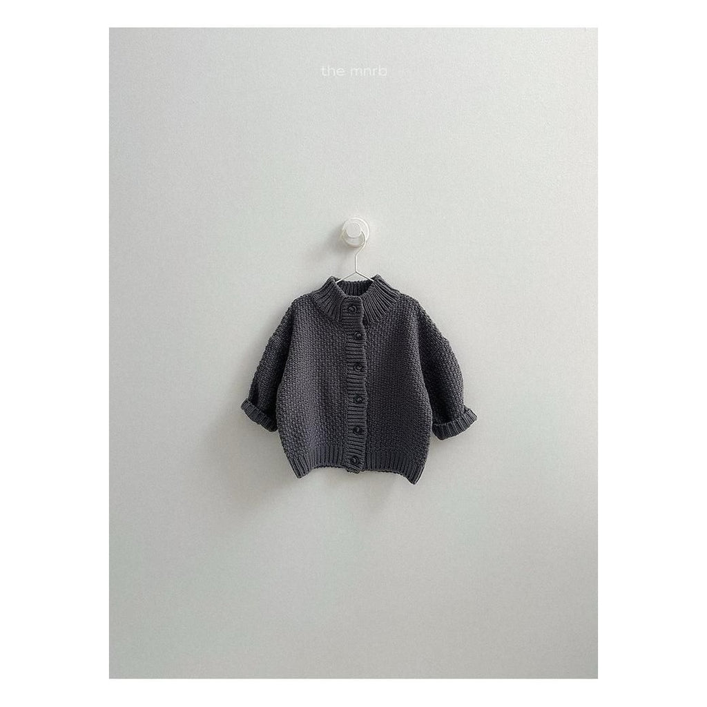 minirobe ワッフルハイネックカーディガン