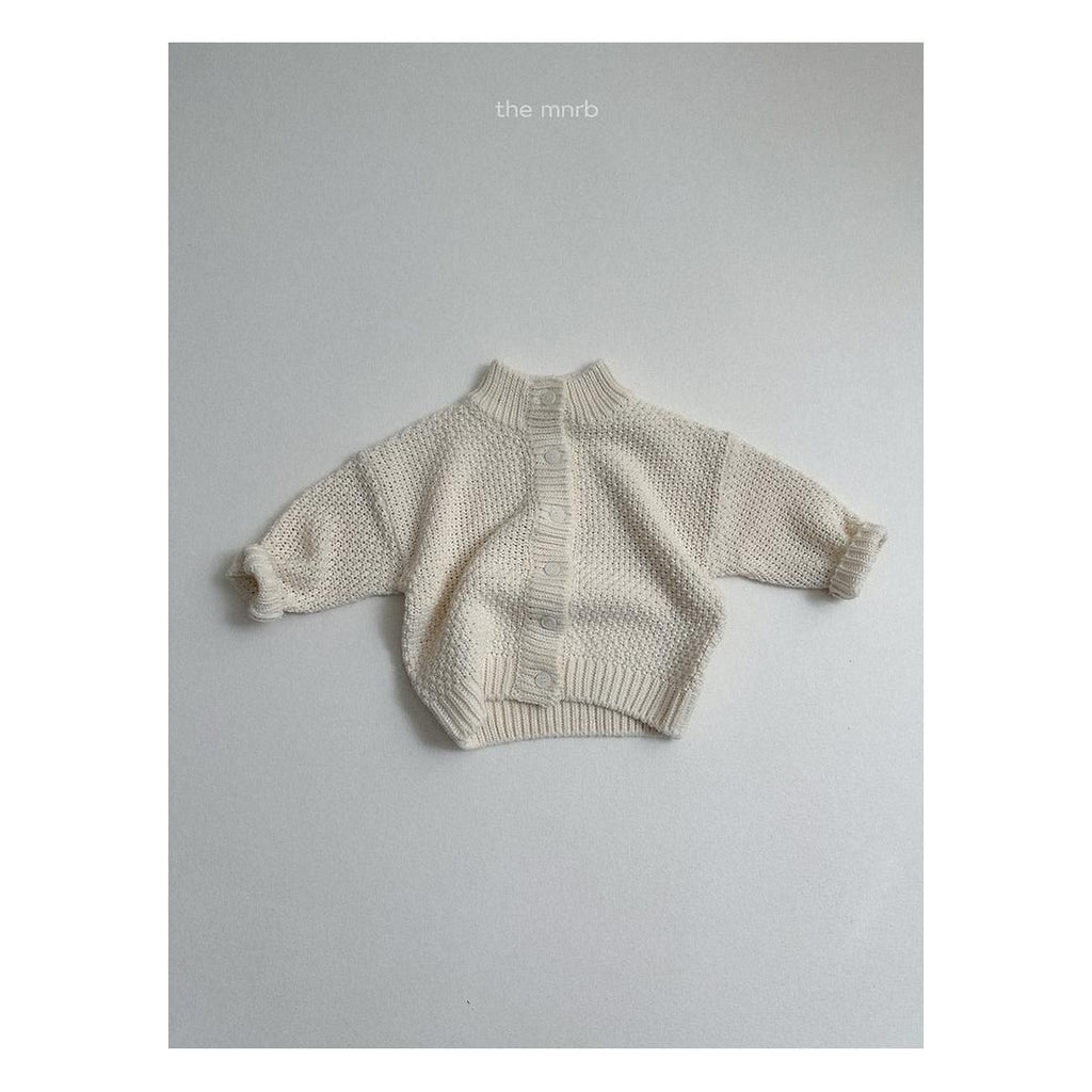 minirobe ワッフルハイネックカーディガン