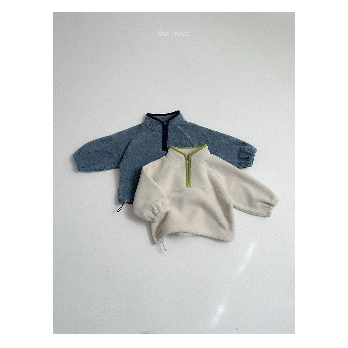 minirobe ツートーンハーフジップフリース