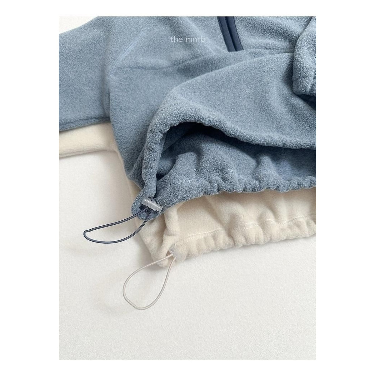 minirobe ツートーンハーフジップフリース