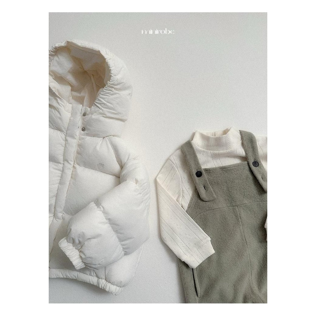 minirobe ロゴ入りロングパディング