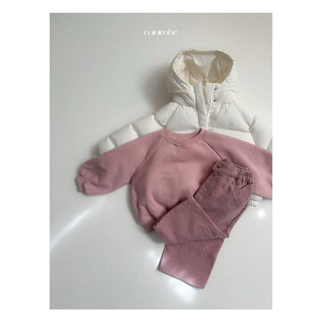 minirobe ロゴ入りロングパディング