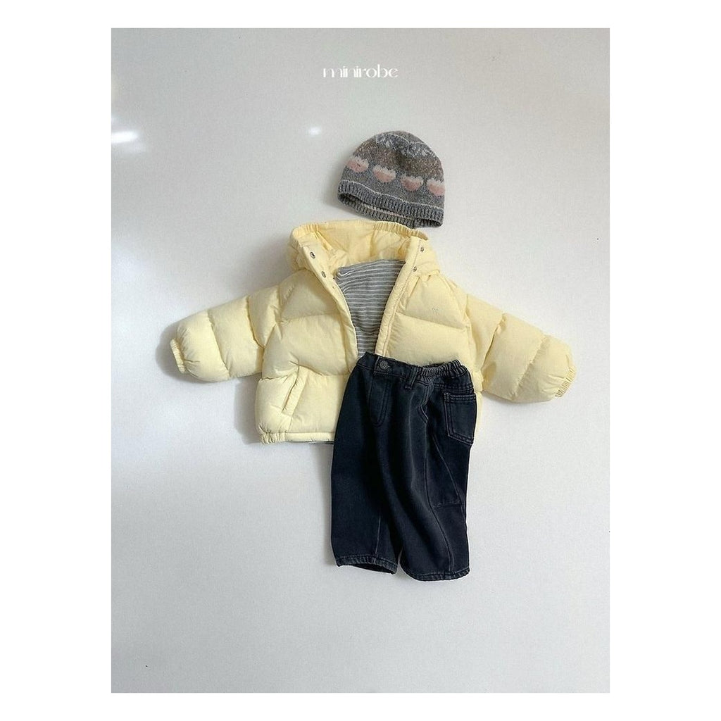 minirobe ロゴ入りロングパディング