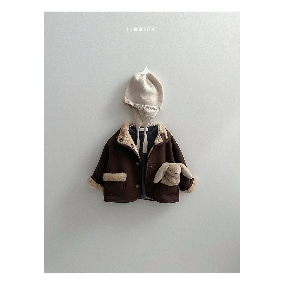 minirobe 耳当てニットビーニー FREE