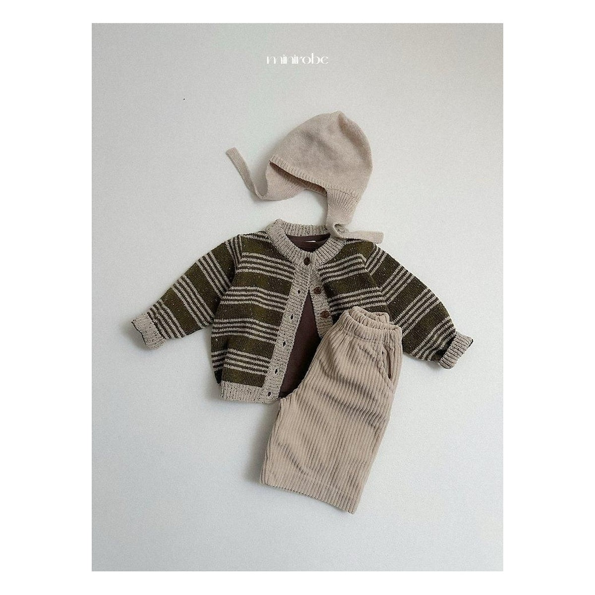 minirobe 耳当てニットビーニー FREE