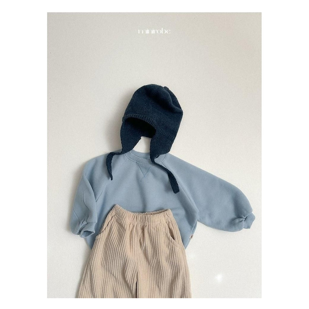 minirobe ラグランラウンドスウェット