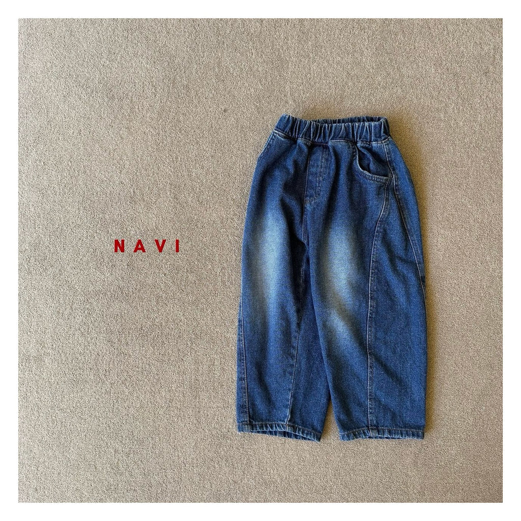 NAVI バター デニムバギーパンツ