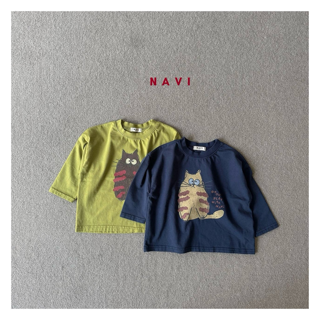 NAVI 猫柄Tシャツ