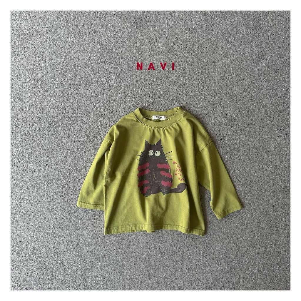 NAVI 猫柄Tシャツ