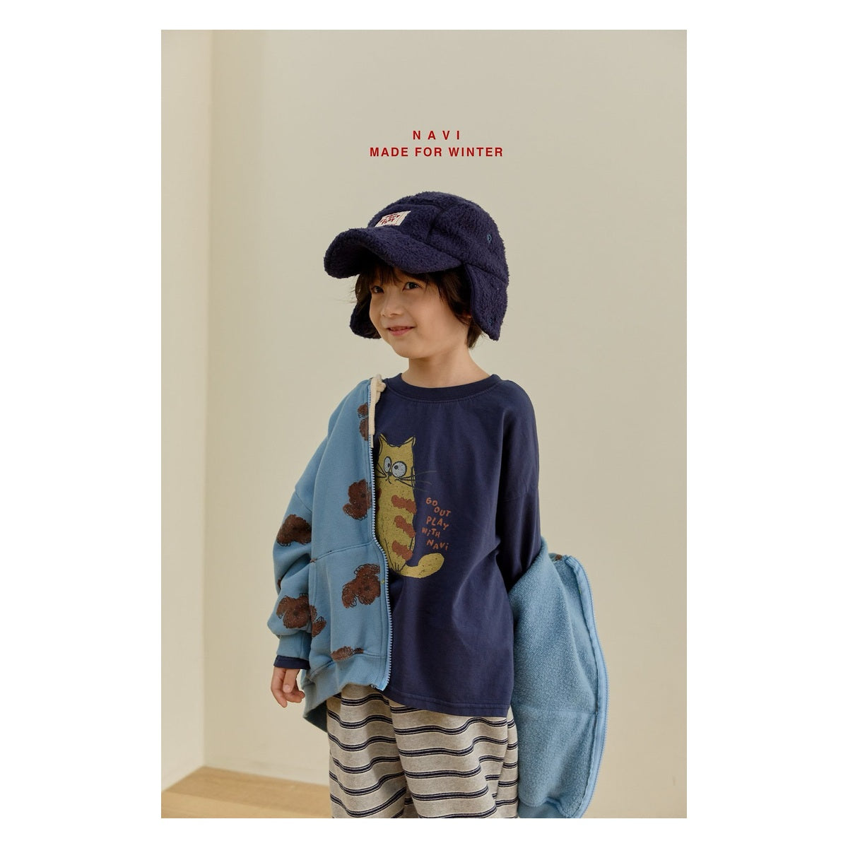 NAVI 猫柄Tシャツ