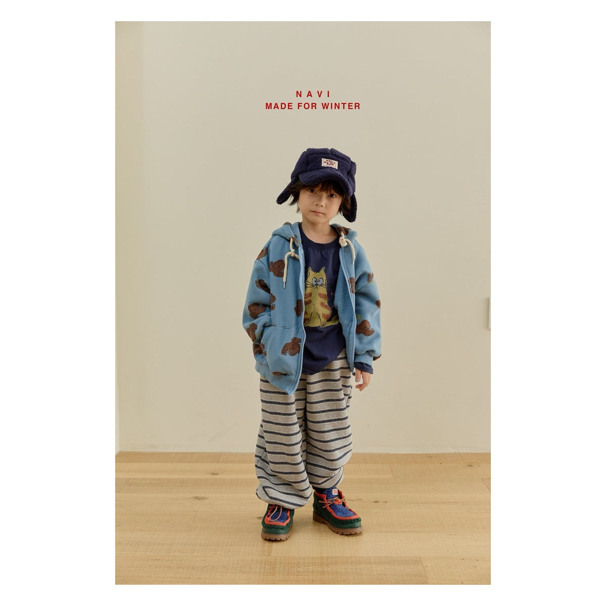 NAVI 猫柄Tシャツ