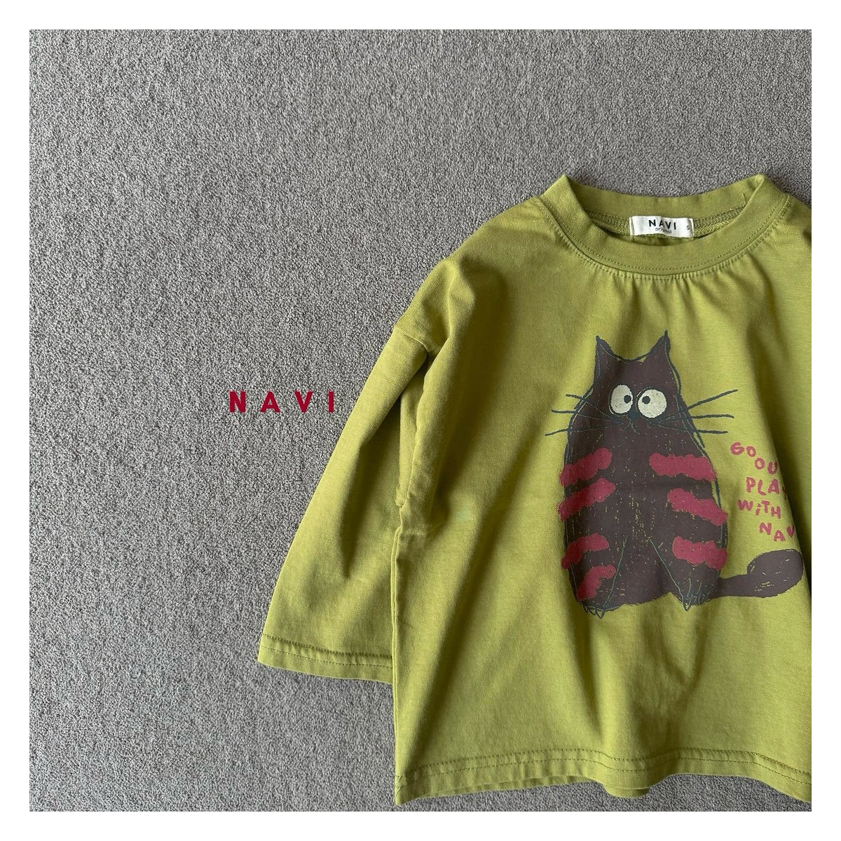 NAVI 猫柄Tシャツ