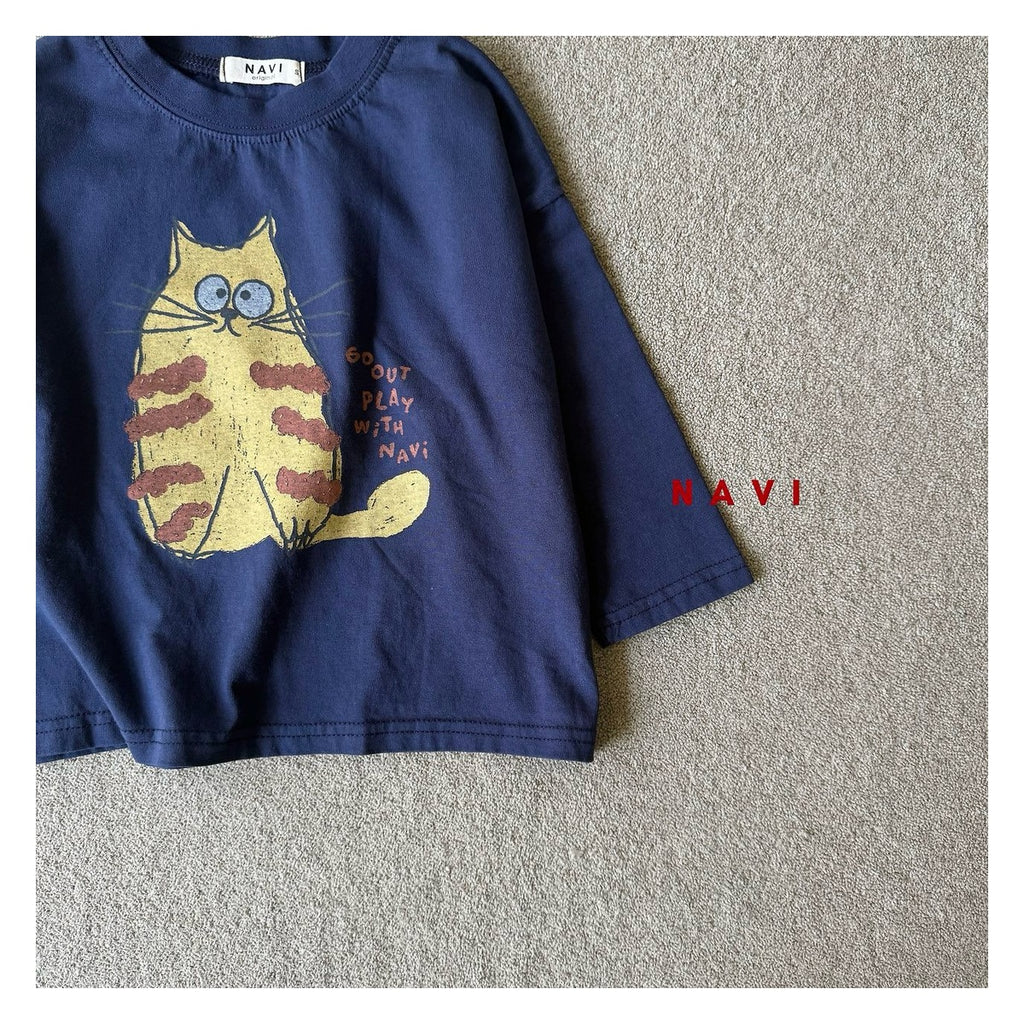 NAVI 猫柄Tシャツ