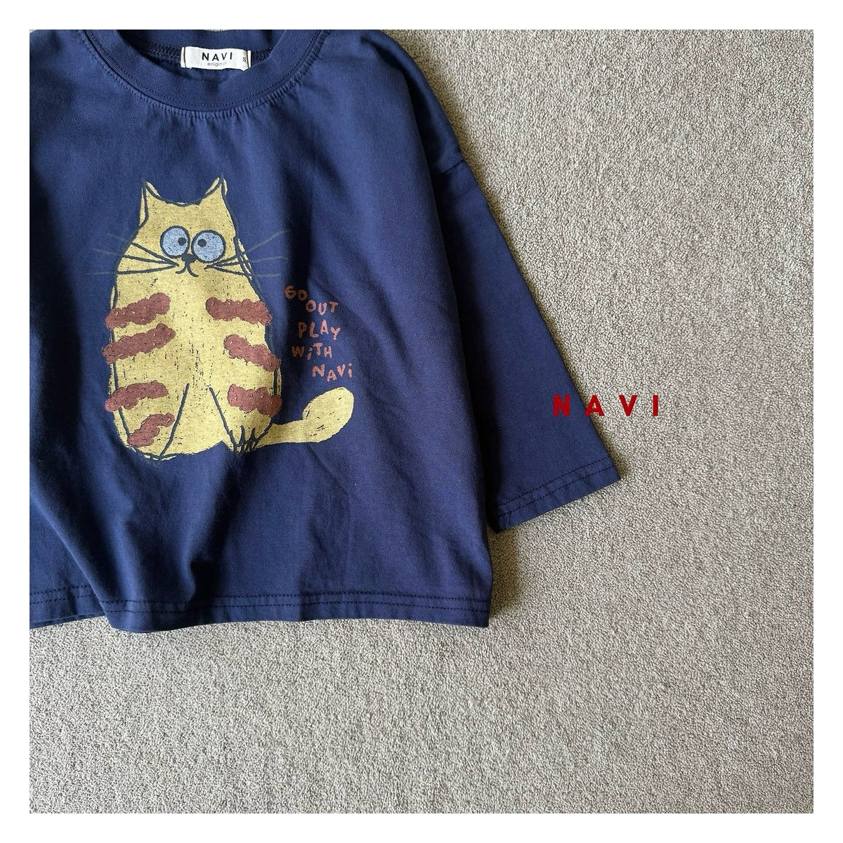NAVI 猫柄Tシャツ