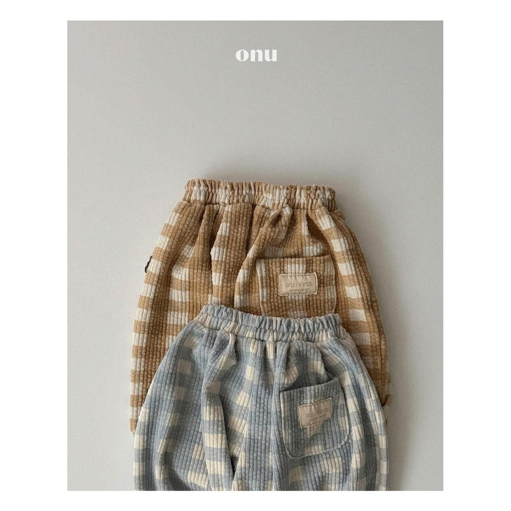 ONU チェック洞窟パンツ