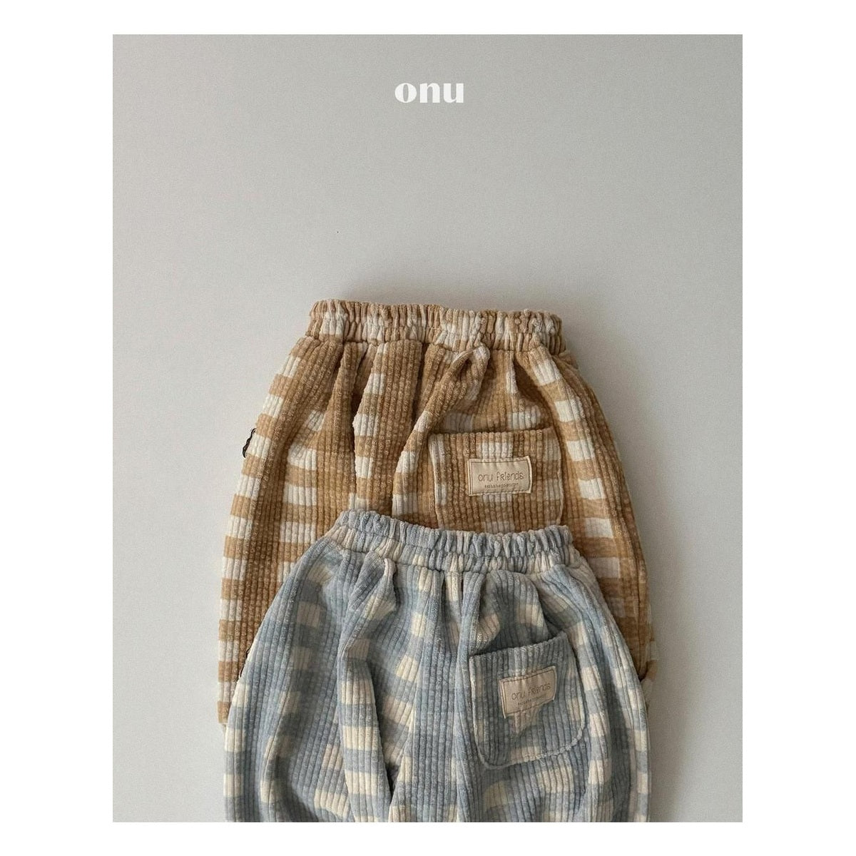 ONU チェック洞窟パンツ
