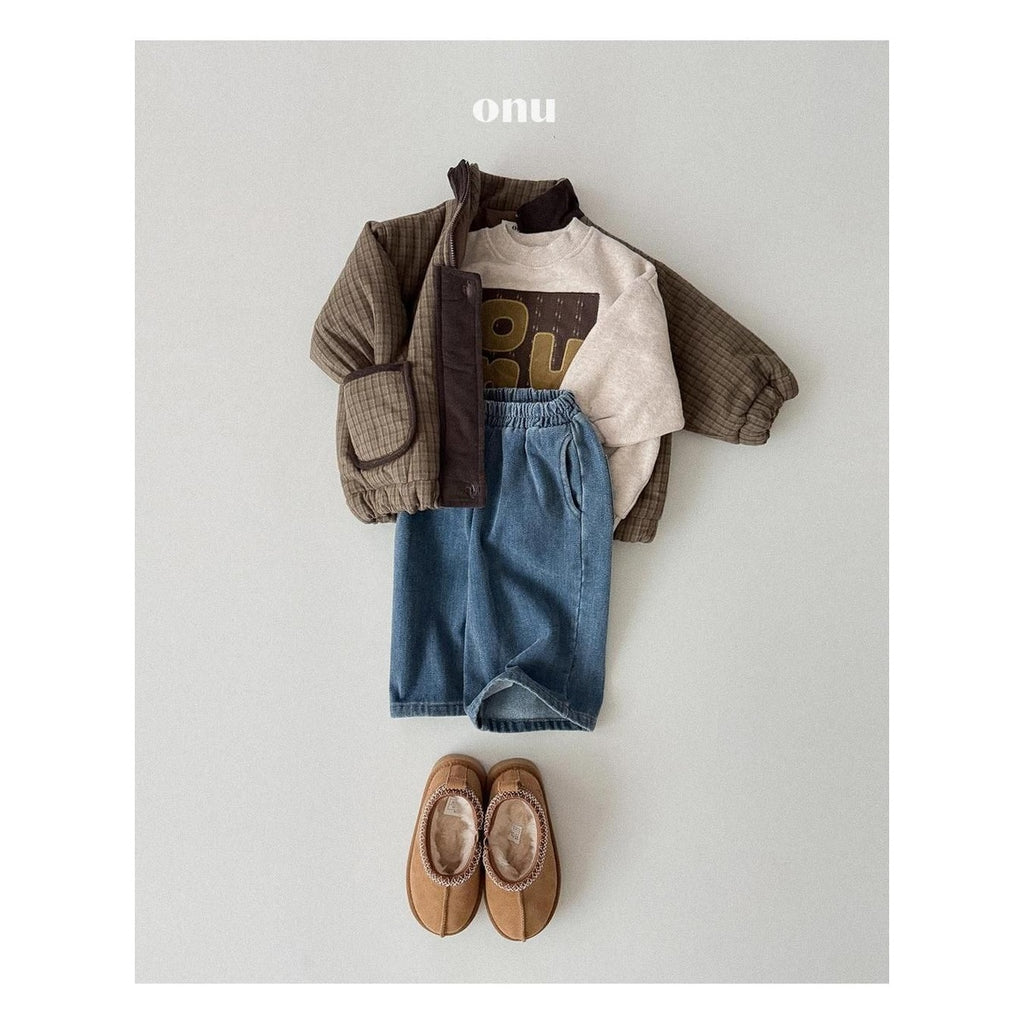 ONU ワイド裏起毛デニムパンツ