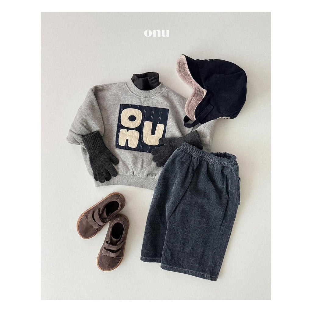 ONU ワイド裏起毛デニムパンツ