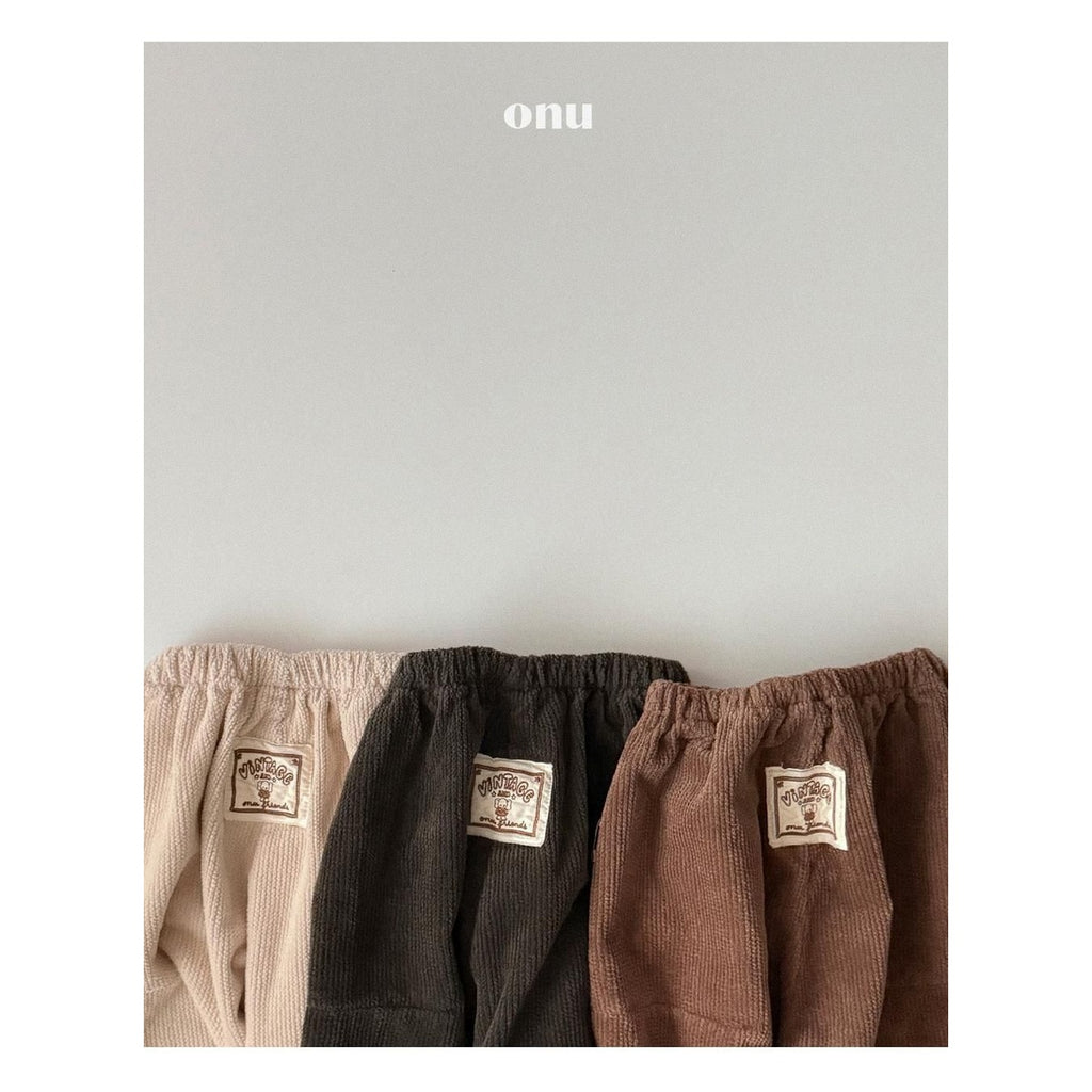 ONU コーデュロイワイドパンツ
