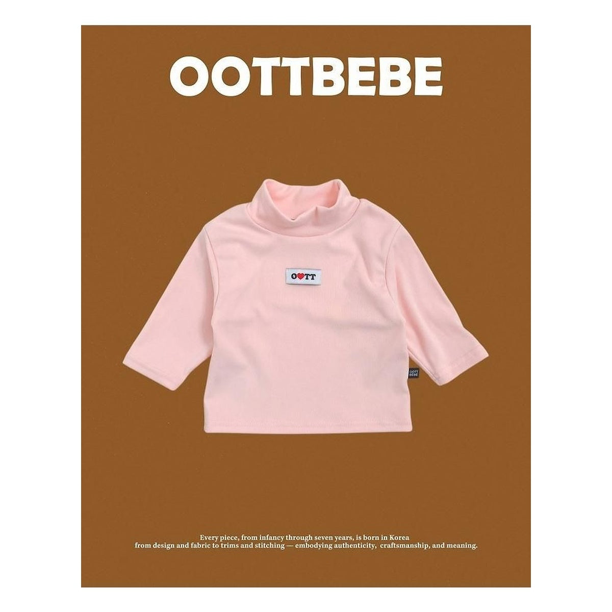 oottbebe ソフトタートルネックロンT