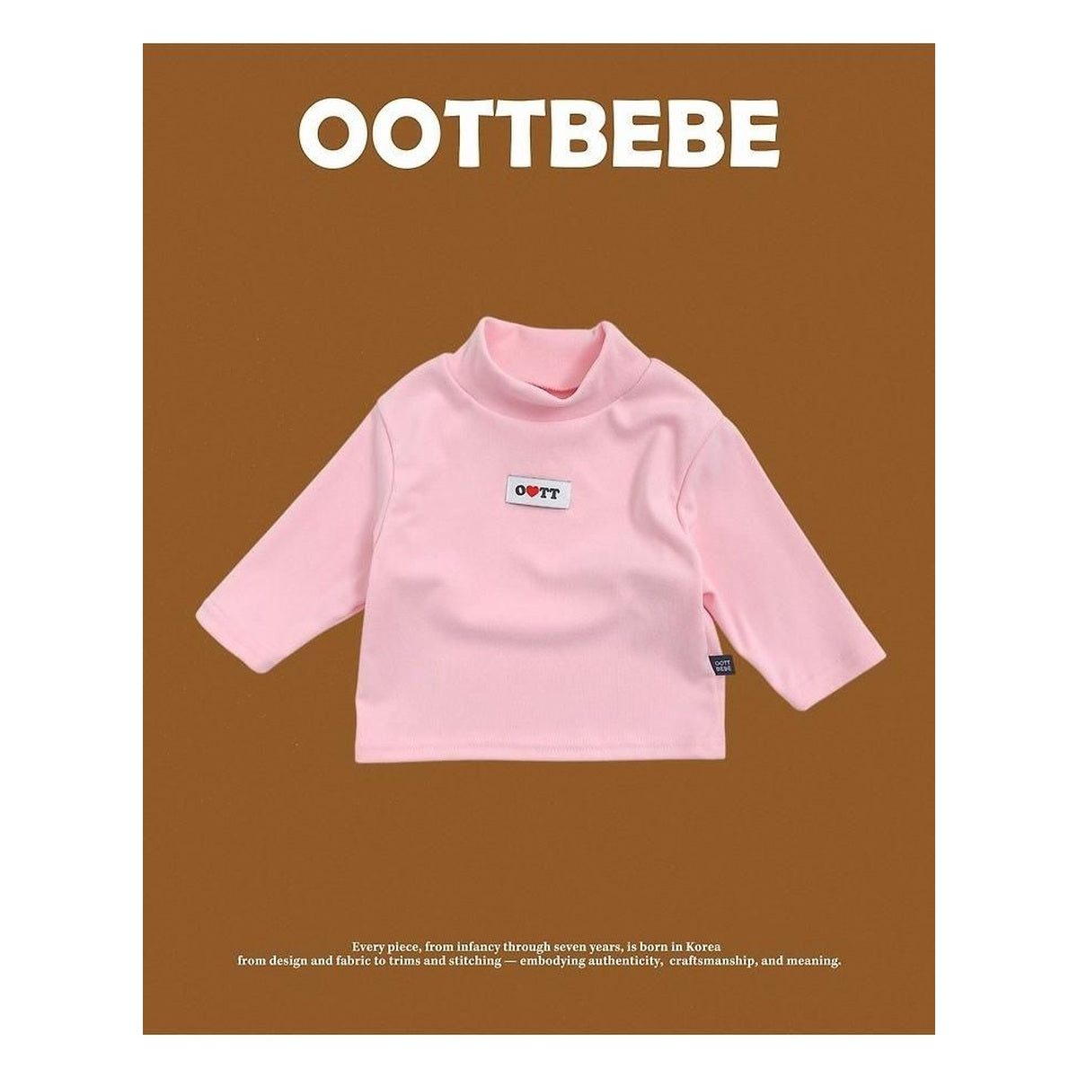 oottbebe ソフトタートルネックロンT