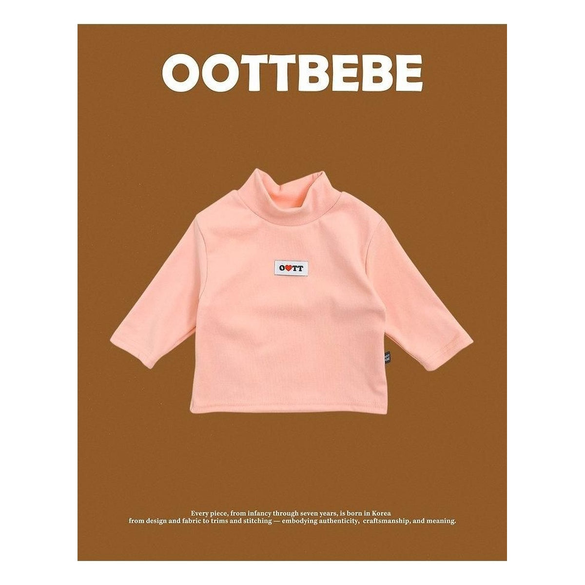 oottbebe ソフトタートルネックロンT