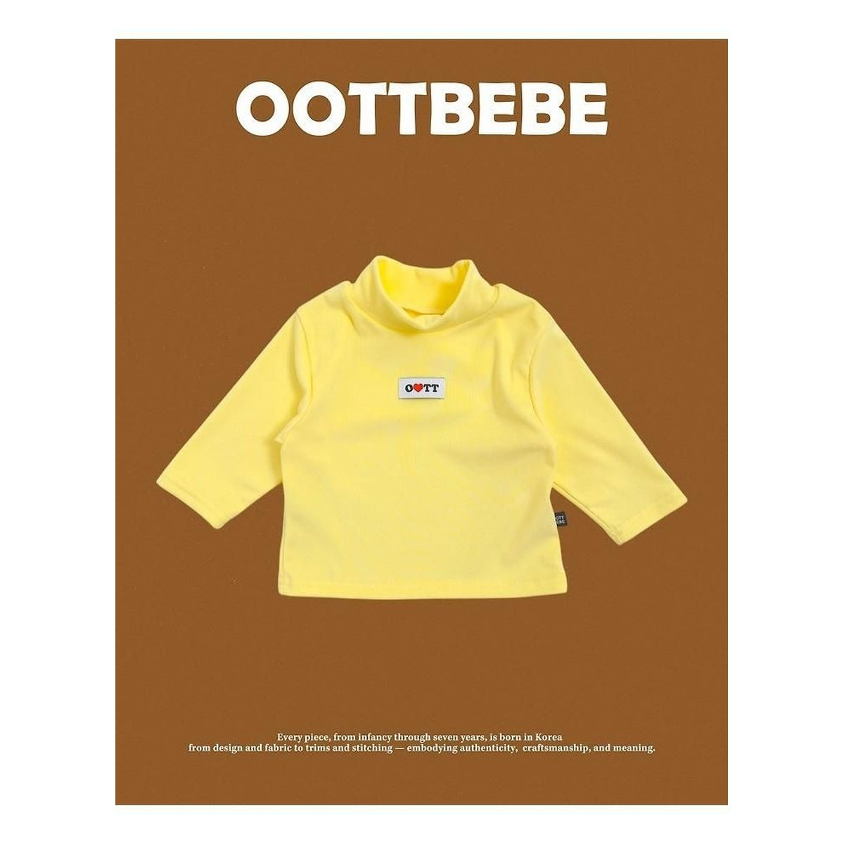 oottbebe ソフトタートルネックロンT