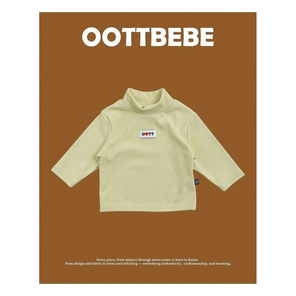 oottbebe ソフトタートルネックロンT