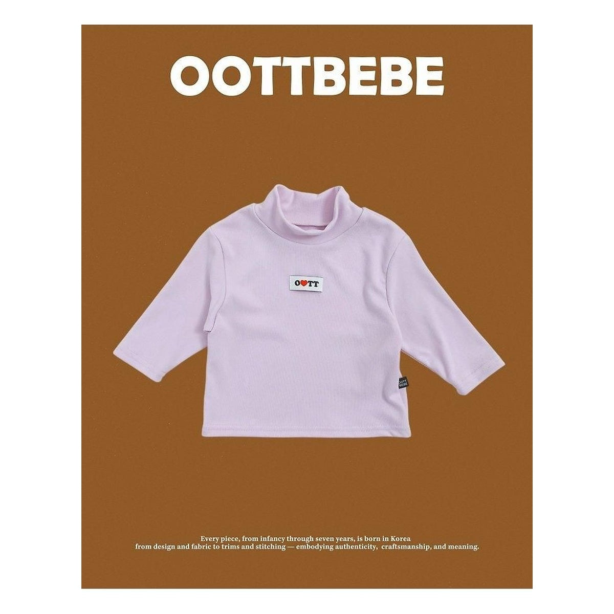 oottbebe ソフトタートルネックロンT