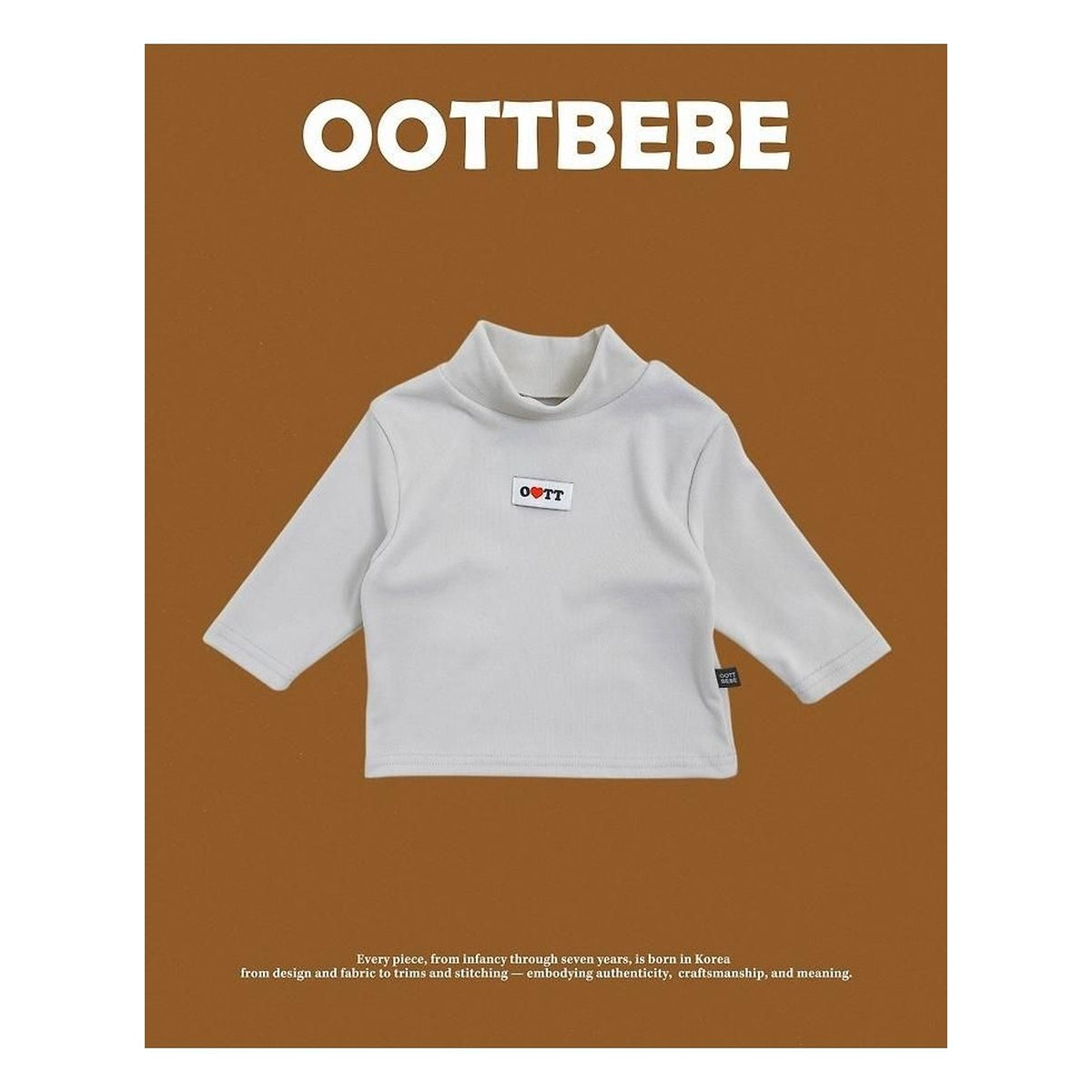oottbebe ソフトタートルネックロンT