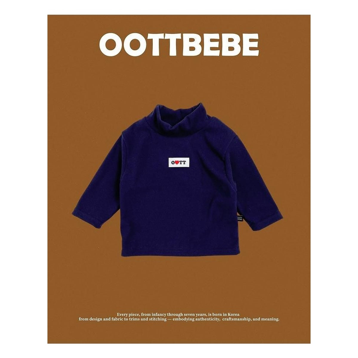 oottbebe ソフトタートルネックロンT