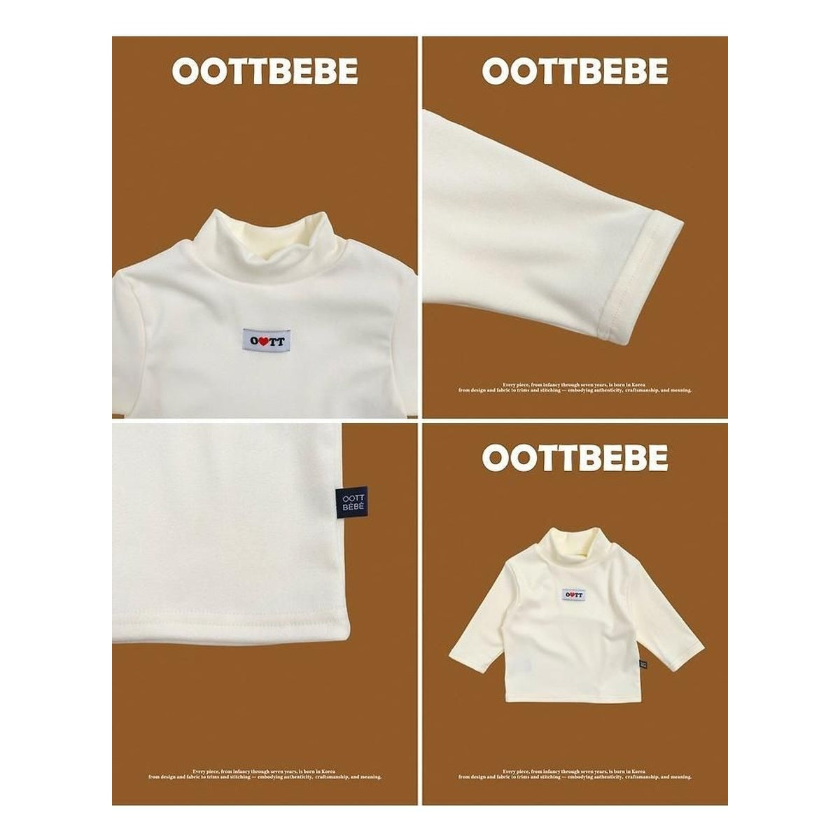oottbebe ソフトタートルネックロンT