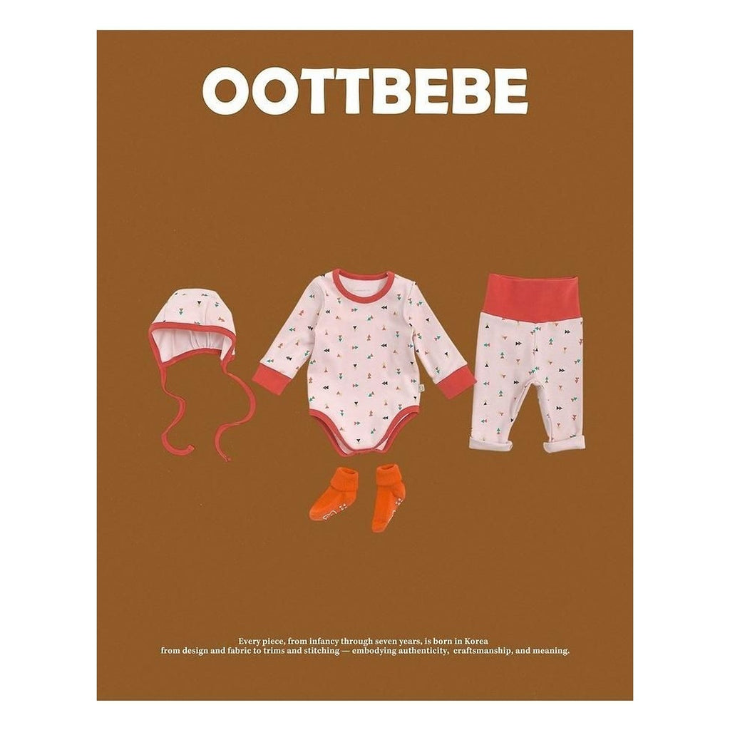 oottbebe 三角四角柄ボンネットセットアップ