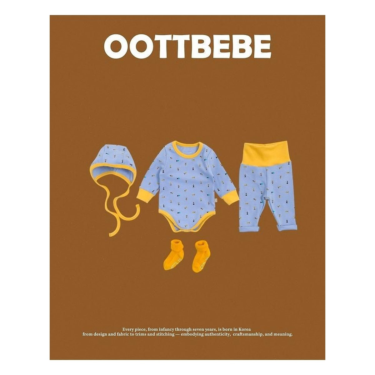 oottbebe 三角四角柄ボンネットセットアップ