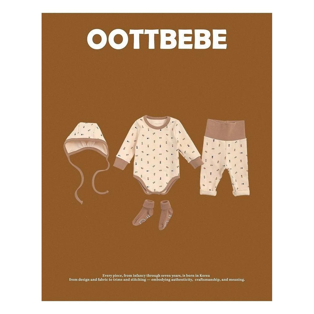 oottbebe 三角四角柄ボンネットセットアップ
