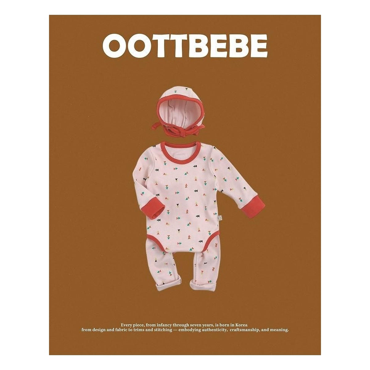 oottbebe 三角四角柄ボンネットセットアップ