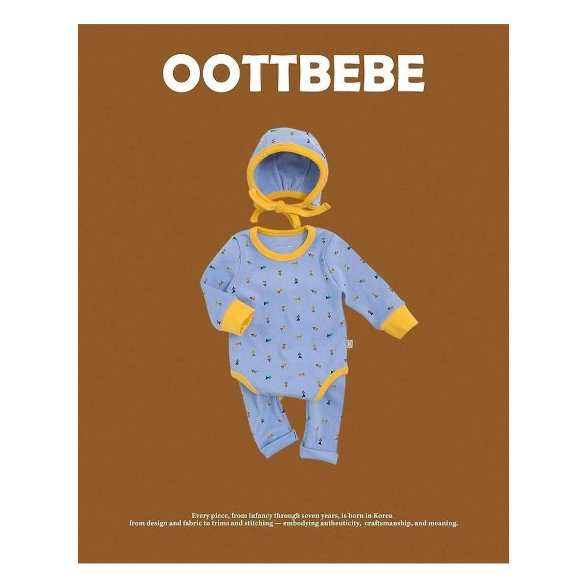 oottbebe 三角四角柄ボンネットセットアップ