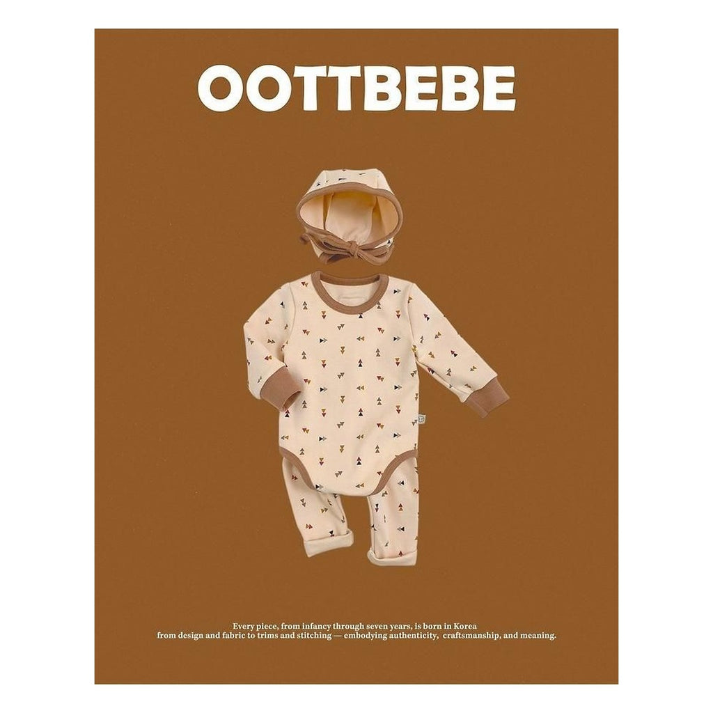 oottbebe 三角四角柄ボンネットセットアップ