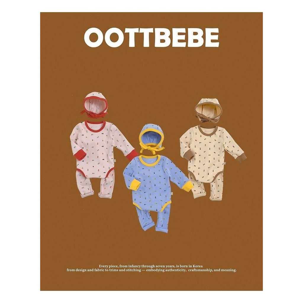 oottbebe 三角四角柄ボンネットセットアップ