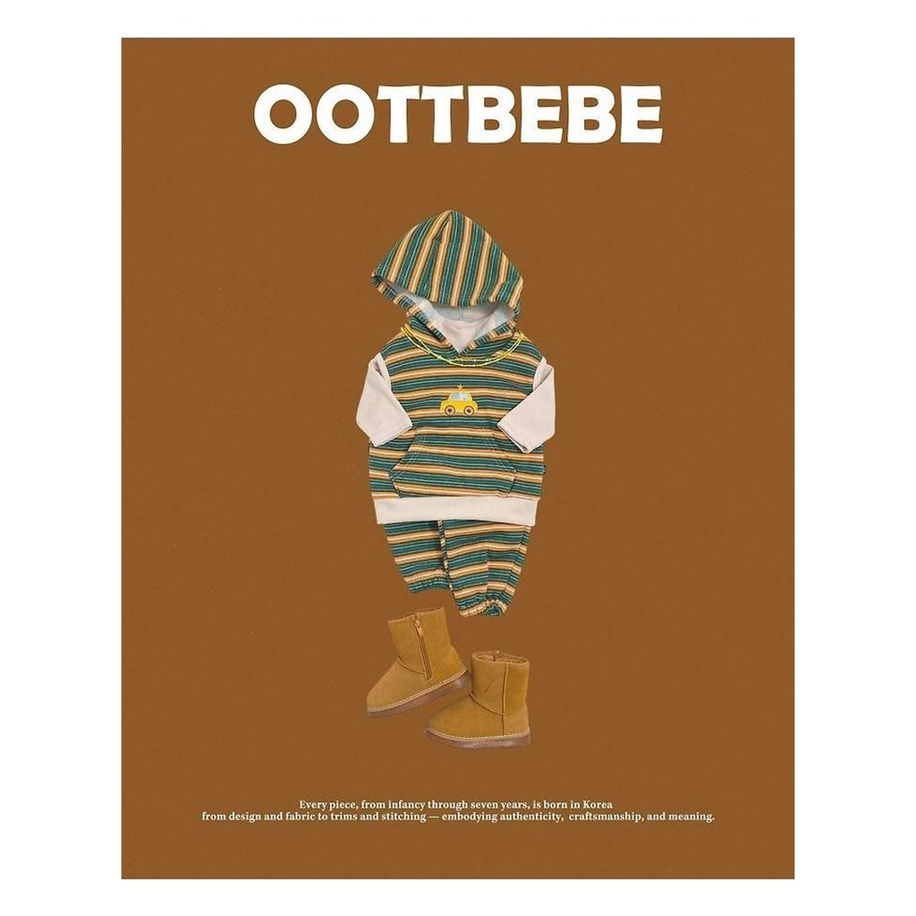 oottbebe ミニカー柄パーカーセットアップ