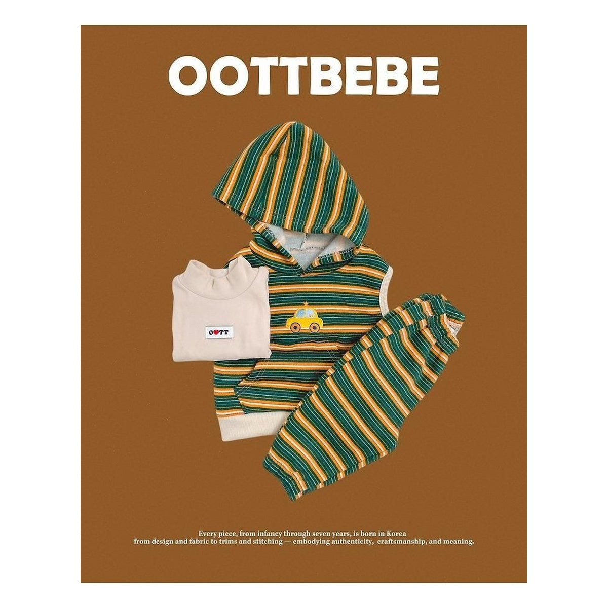 oottbebe ミニカー柄パーカーセットアップ