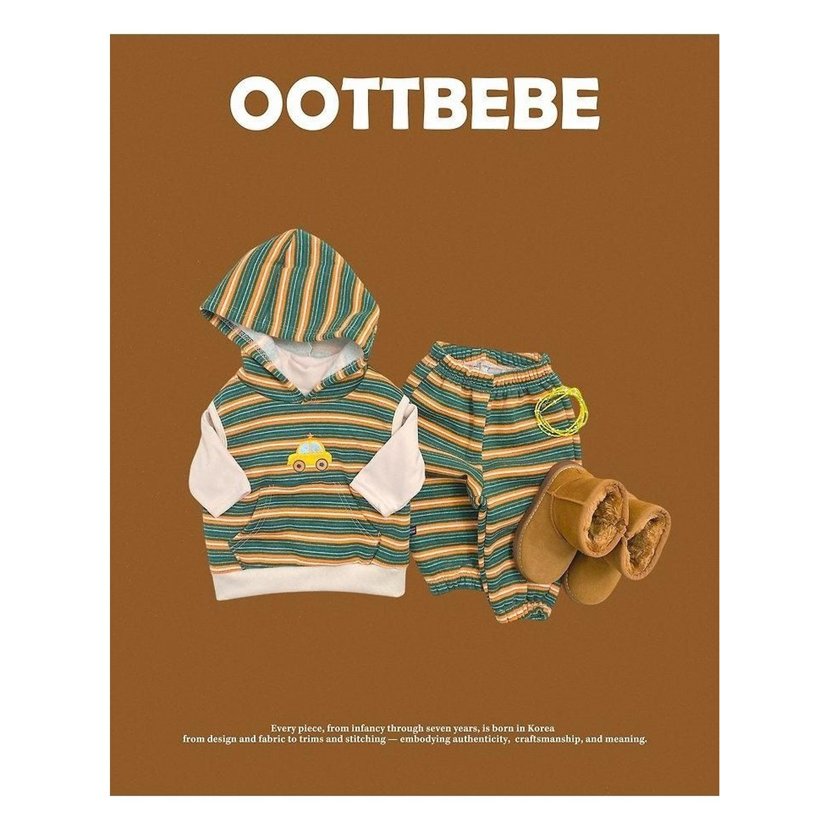 oottbebe ミニカー柄パーカーセットアップ