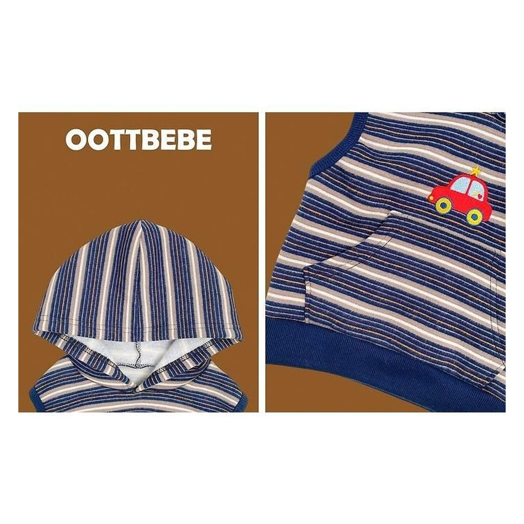 oottbebe ミニカー柄パーカーセットアップ