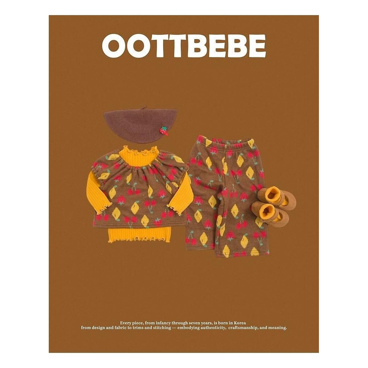 oottbebe チェリーパフニットセットアップ