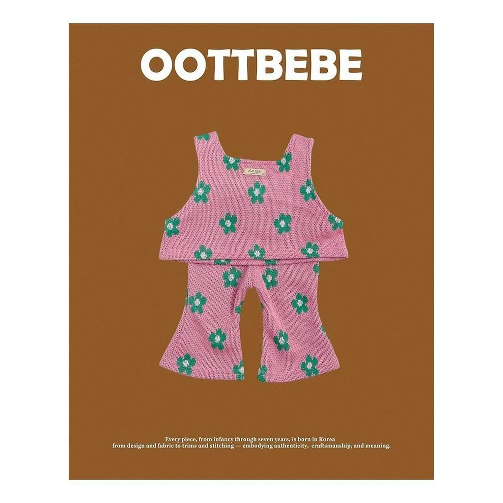 oottbebe フラワーニットセットアップ