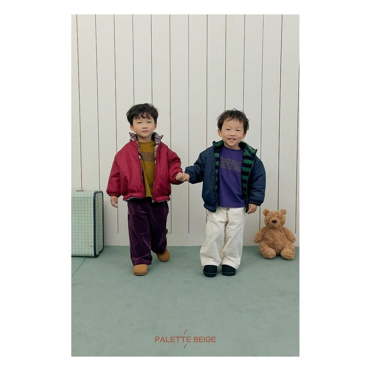 PALETTE BEIGE 配色両面ジャンパー