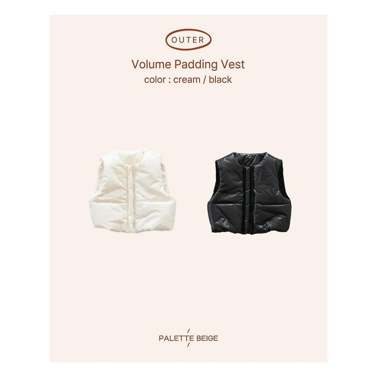 PALETTE BEIGE ボリュームパディングベスト