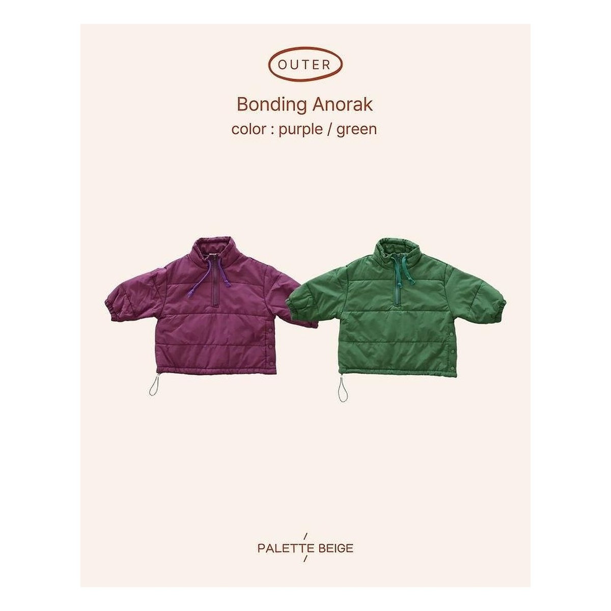 PALETTE BEIGE ボンディングアノラック