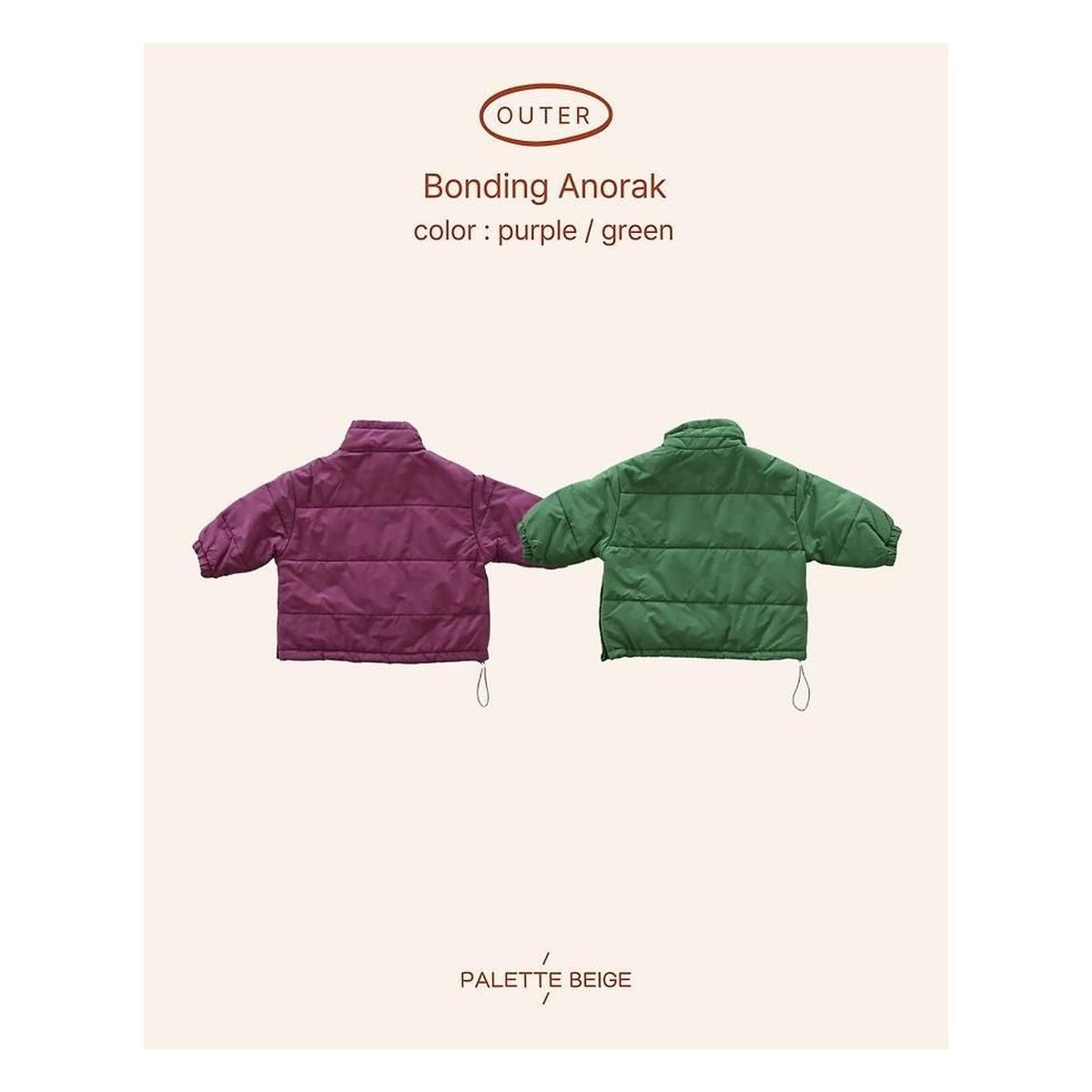PALETTE BEIGE ボンディングアノラック
