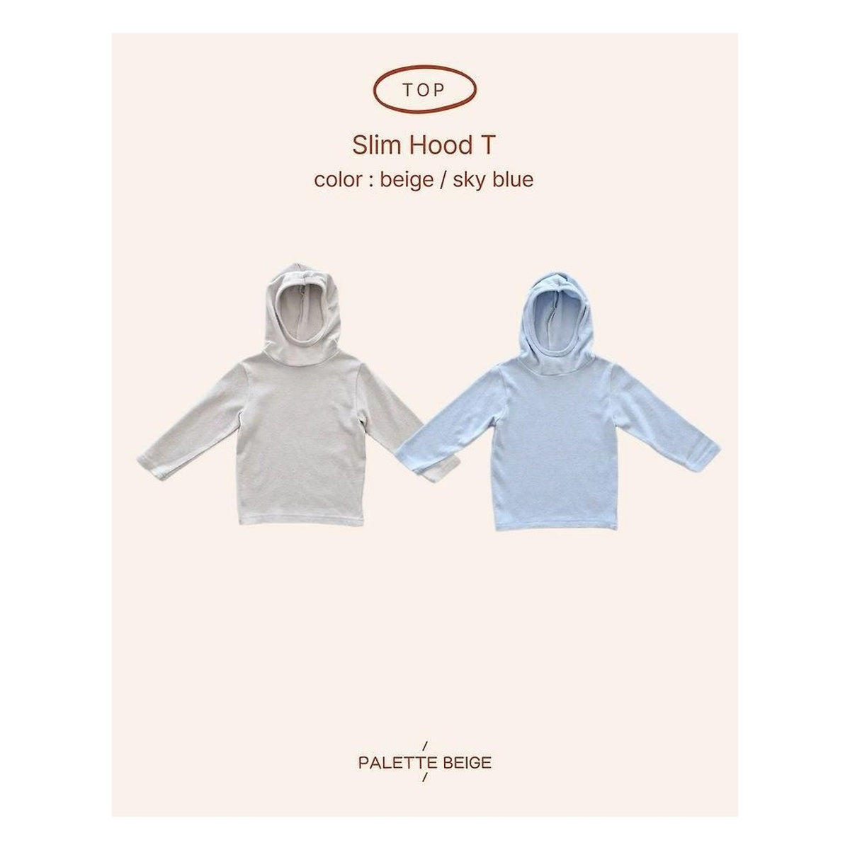 PALETTE BEIGE スリムフーディーT